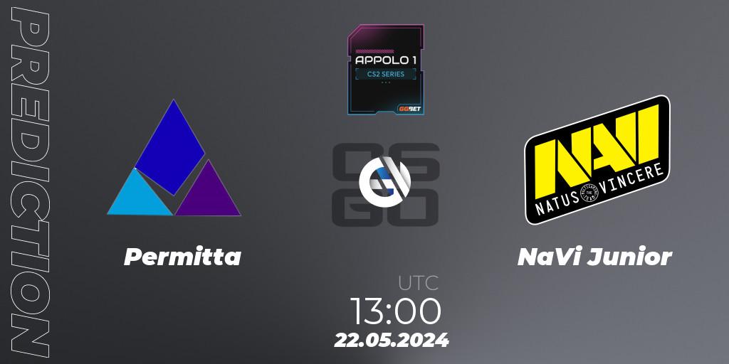 Permitta - NaVi Junior: прогноз. 22.05.2024 at 13:00, Counter-Strike (CS2), Appolo1 Series: Phase 2