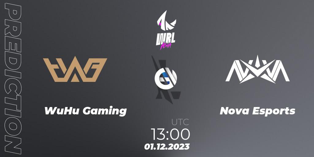WuHu Gaming - Nova Esports: прогноз. 01.12.23, Wild Rift, WRL Asia 2023 - Season 2 - Regular Season