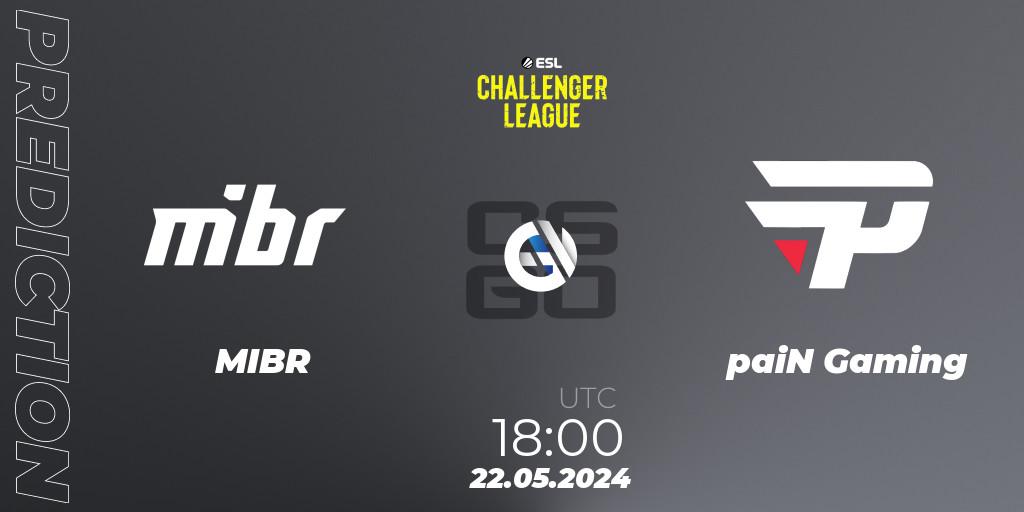 MIBR - paiN Gaming: прогноз. 22.05.2024 at 18:00, Counter-Strike (CS2), ESL Challenger League Season 47: South America