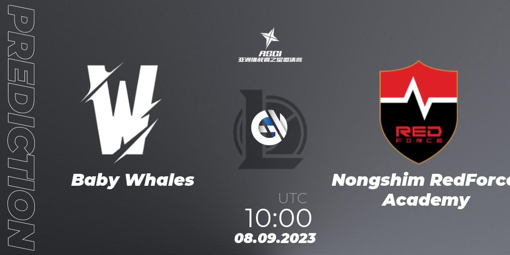 Baby Whales - Nongshim RedForce Academy: прогноз. 08.09.2023 at 10:00, LoL, Asia Star Challengers Invitational 2023