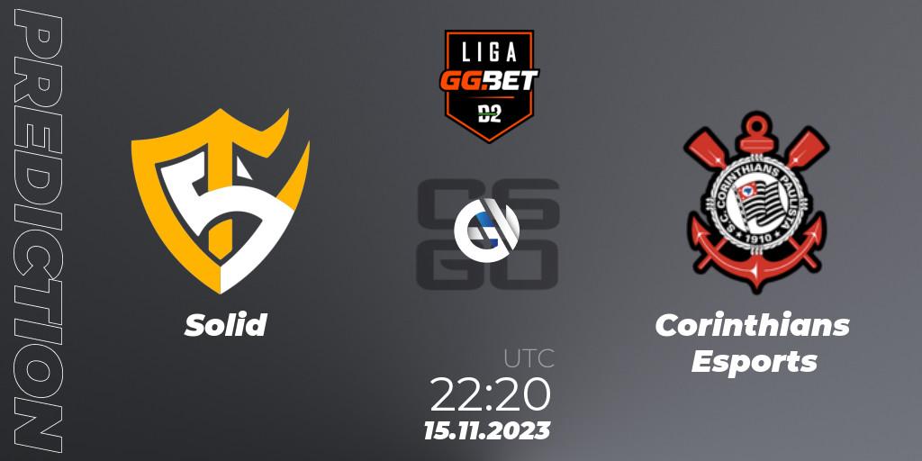 Solid - Corinthians Esports: прогноз. 21.11.2023 at 20:00, Counter-Strike (CS2), Dust2 Brasil Liga Season 2