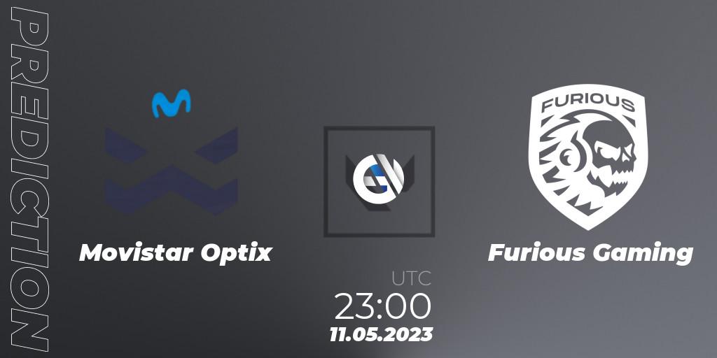 Movistar Optix - Furious Gaming: прогноз. 11.05.2023 at 22:15, VALORANT, VALORANT Challengers 2023: LAS Split 2 - Regular Season