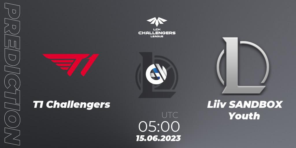 T1 Challengers - Liiv SANDBOX Youth: прогноз. 15.06.23, LoL, LCK Challengers League 2023 Summer - Group Stage