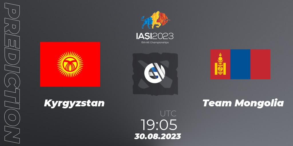 Kyrgyzstan - Team Mongolia: прогноз. 30.08.2023 at 19:05, Dota 2, IESF World Championship 2023