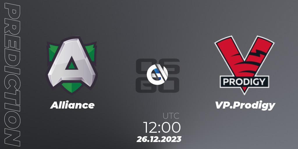 Alliance - VP.Prodigy: прогноз. 26.12.2023 at 12:00, Counter-Strike (CS2), Betswap Winter Cup 2023