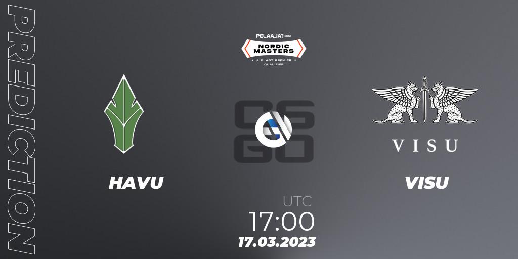 HAVU - VISU: прогноз. 17.03.2023 at 17:00, Counter-Strike (CS2), Pelaajat Nordic Masters Spring 2023 - BLAST Premier Qualifier