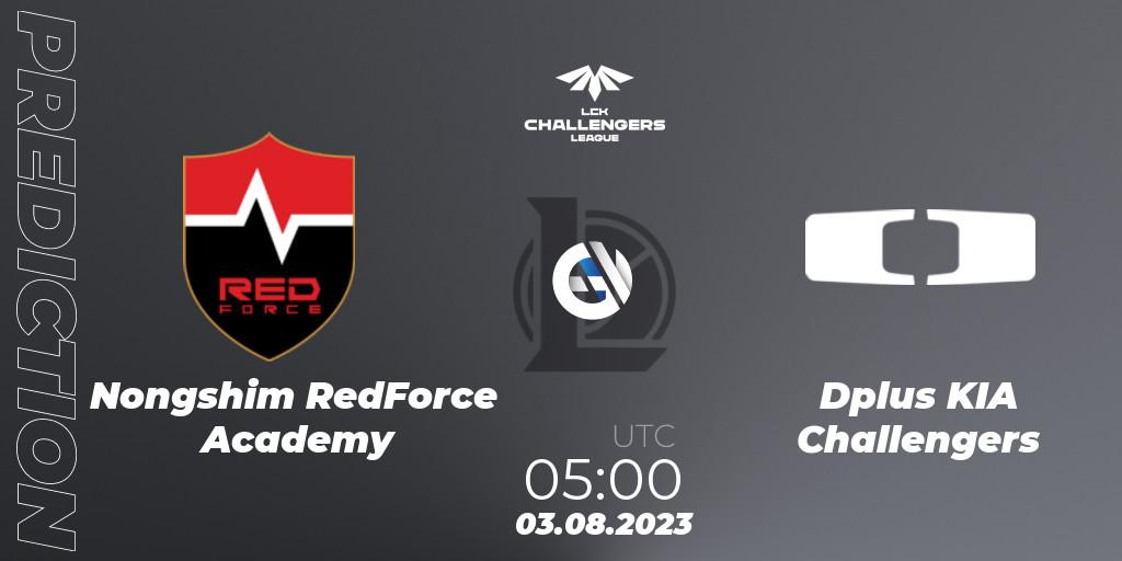 Nongshim RedForce Academy - Dplus KIA Challengers: прогноз. 03.08.2023 at 05:00, LoL, LCK Challengers League 2023 Summer - Group Stage