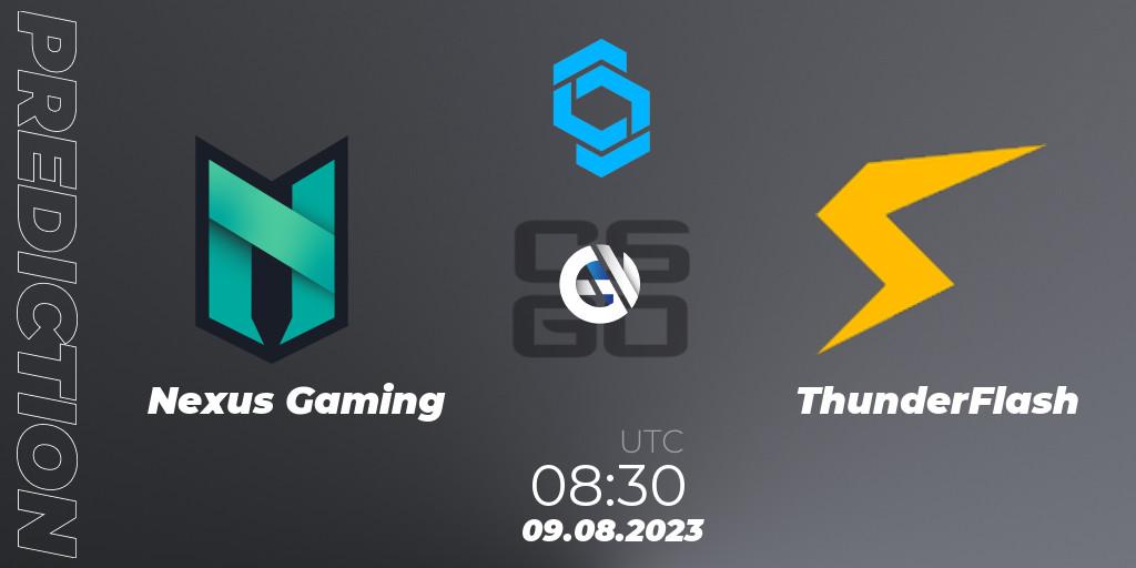 Nexus Gaming - ThunderFlash: прогноз. 09.08.2023 at 08:30, Counter-Strike (CS2), CCT East Europe Series #1