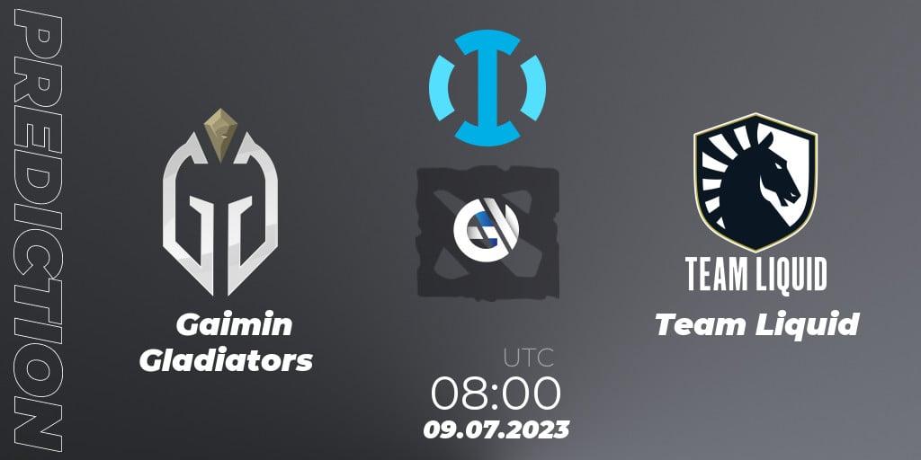 Gaimin Gladiators - Team Liquid: прогноз. 09.07.2023 at 08:00, Dota 2, The Bali Major 2023