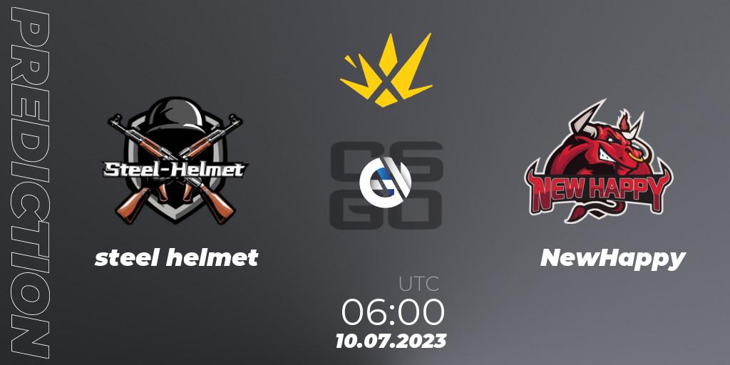steel helmet - NewHappy: прогноз. 10.07.2023 at 06:00, Counter-Strike (CS2), XSE Pro League