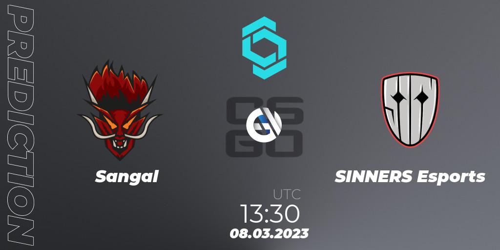 Sangal - SINNERS Esports: прогноз. 08.03.23, CS2 (CS:GO), CCT North Europe Series #4