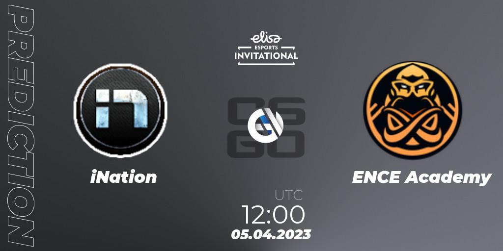 iNation - ENCE Academy: прогноз. 05.04.2023 at 12:00, Counter-Strike (CS2), Elisa Invitational Spring 2023 Contenders