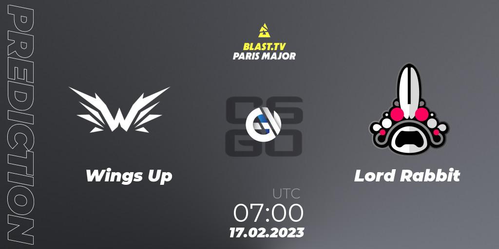 Wings Up - Lord Rabbit: прогноз. 17.02.2023 at 12:30, Counter-Strike (CS2), BLAST.tv Paris Major 2023 China RMR Closed Qualifier