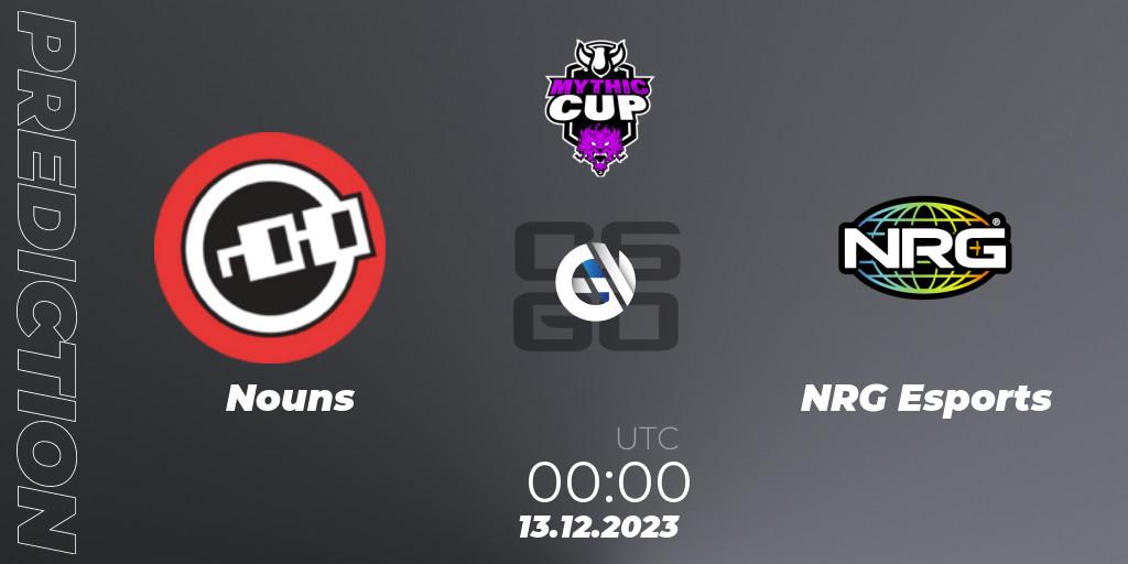 Nouns - NRG Esports: прогноз. 13.12.2023 at 00:00, Counter-Strike (CS2), Mythic Winter Cup 2023
