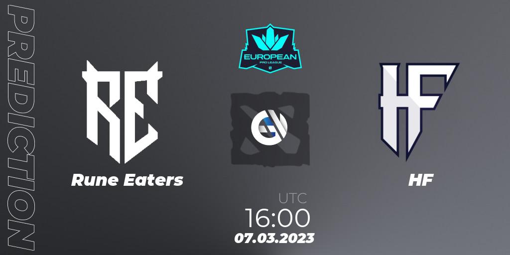 Rune Eaters - HF: прогноз. 07.03.23, Dota 2, European Pro League Season 7