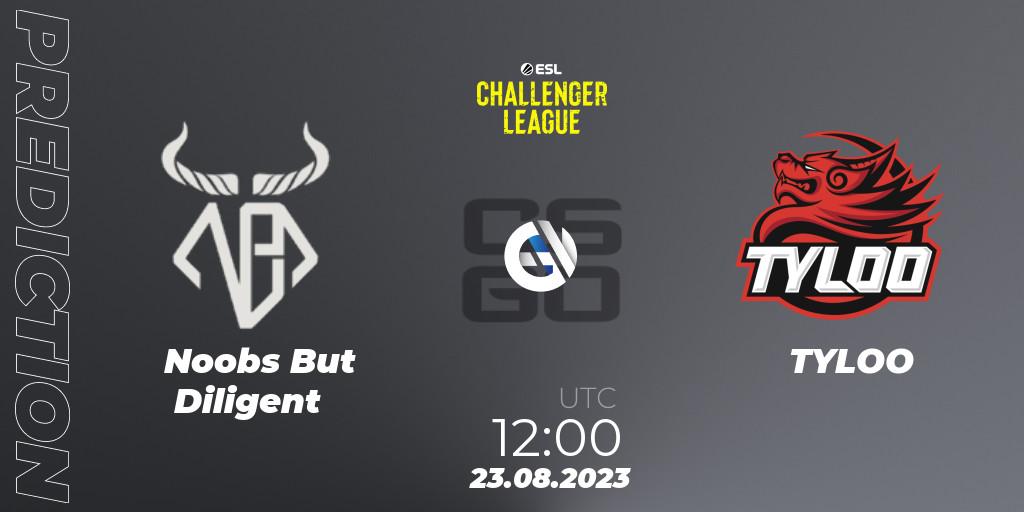 Noobs But Diligent - TYLOO: прогноз. 23.08.2023 at 12:00, Counter-Strike (CS2), ESL Challenger League Season 46: Asia-Pacific
