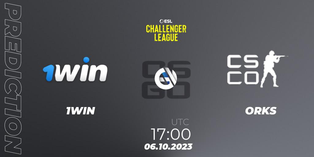 1WIN - ORKS: прогноз. 06.10.2023 at 17:00, Counter-Strike (CS2), ESL Challenger League Season 46: Europe