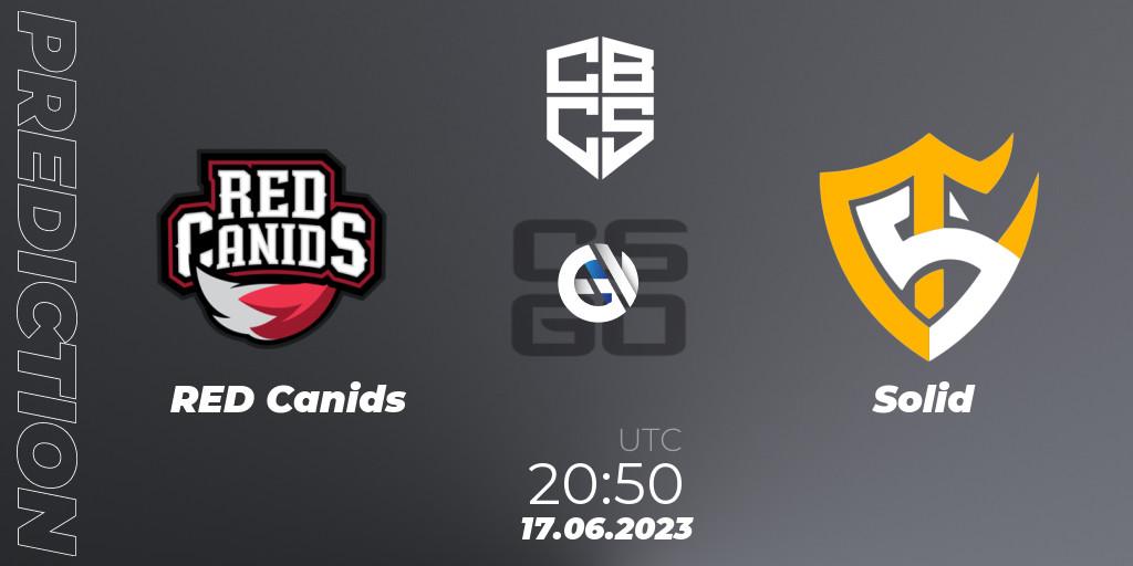 RED Canids - Solid: прогноз. 17.06.2023 at 19:35, Counter-Strike (CS2), CBCS 2023 Season 1