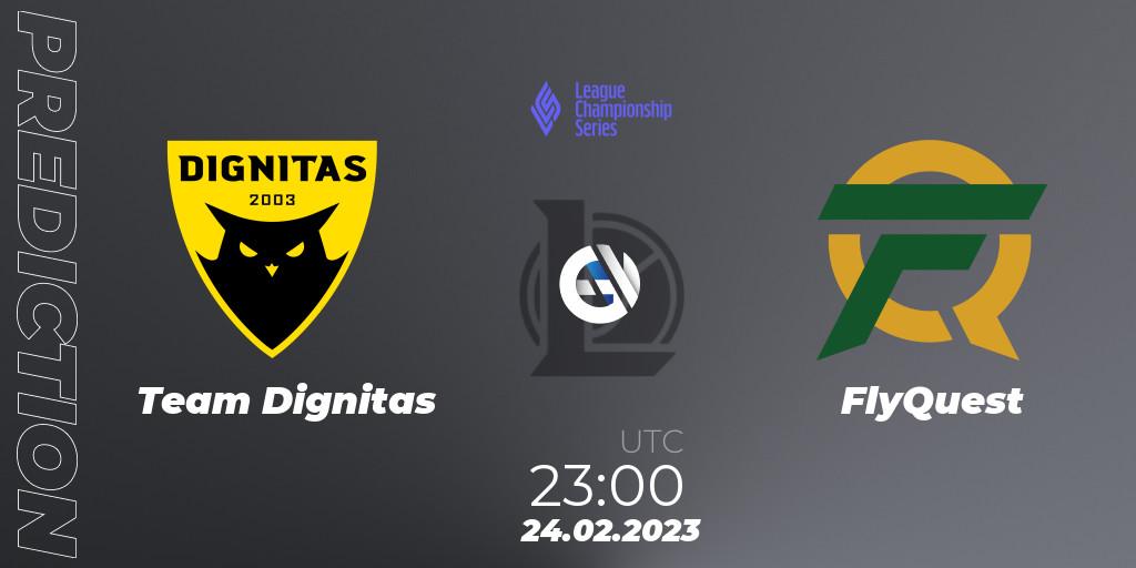 Team Dignitas - FlyQuest: прогноз. 25.02.2023 at 02:00, LoL, LCS Spring 2023 - Group Stage