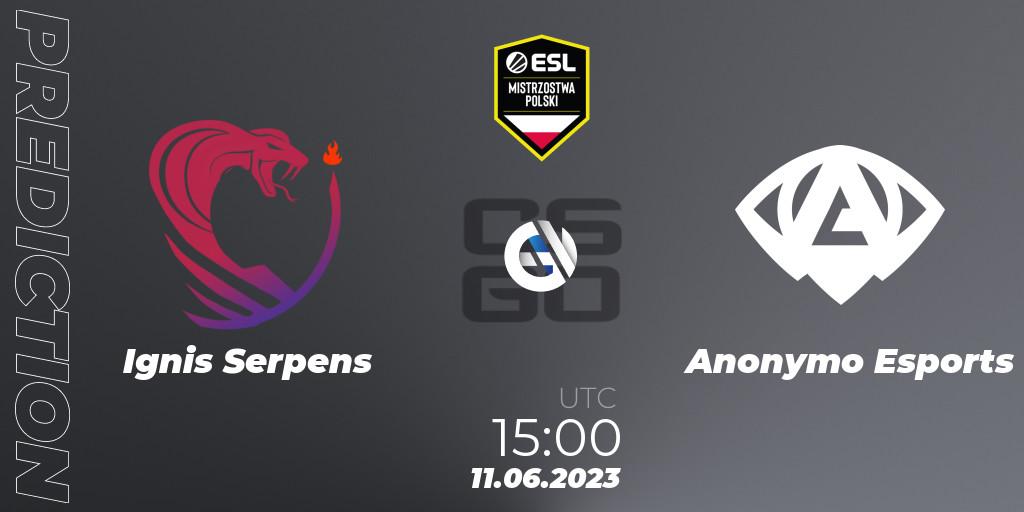 Ignis Serpens - Anonymo Esports: прогноз. 11.06.23, CS2 (CS:GO), ESL Polish Championship Spring 2023