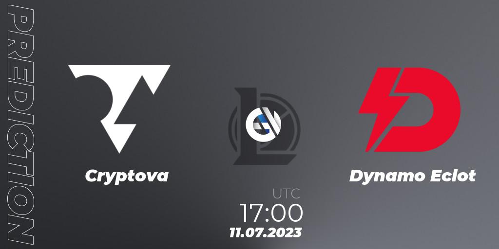 Cryptova - Dynamo Eclot: прогноз. 16.06.2023 at 17:00, LoL, Hitpoint Masters Summer 2023 - Group Stage