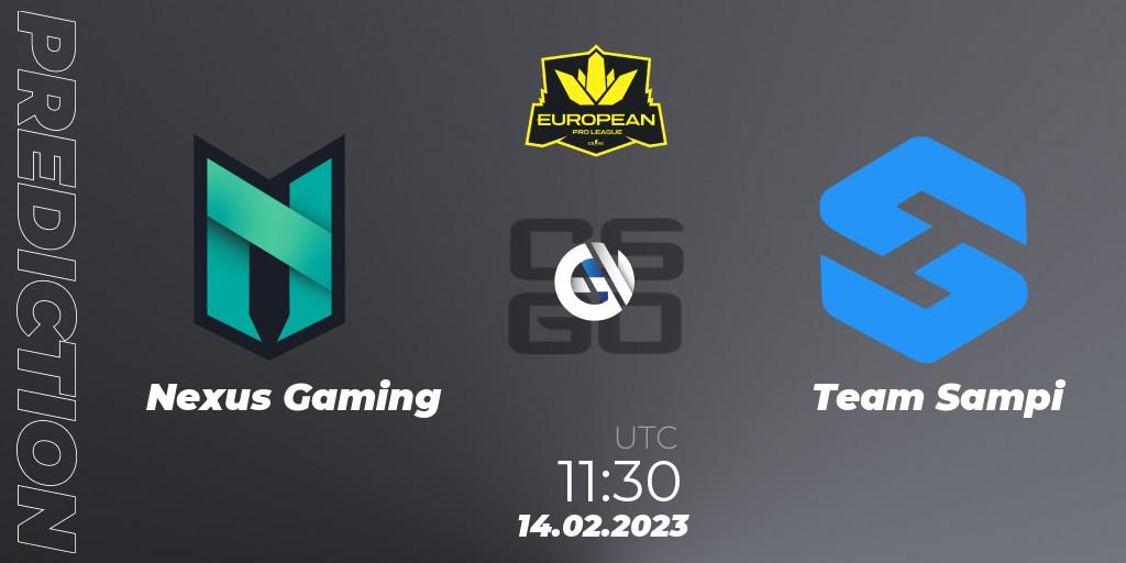 Nexus Gaming - Team Sampi: прогноз. 14.02.2023 at 12:30, Counter-Strike (CS2), European Pro League Season 6: Division 2