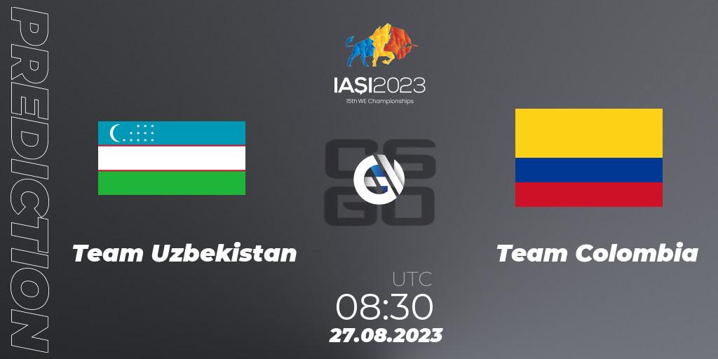 Team Uzbekistan - Team Colombia: прогноз. 27.08.23, CS2 (CS:GO), IESF World Esports Championship 2023