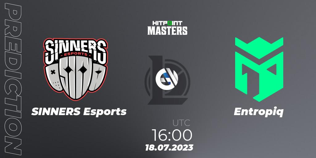 SINNERS Esports - Entropiq: прогноз. 18.07.23, LoL, Hitpoint Masters Summer 2023 - Group Stage