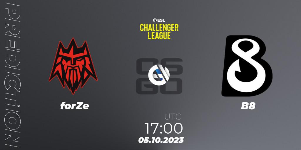 forZe - B8: прогноз. 05.10.2023 at 17:00, Counter-Strike (CS2), ESL Challenger League Season 46: Europe