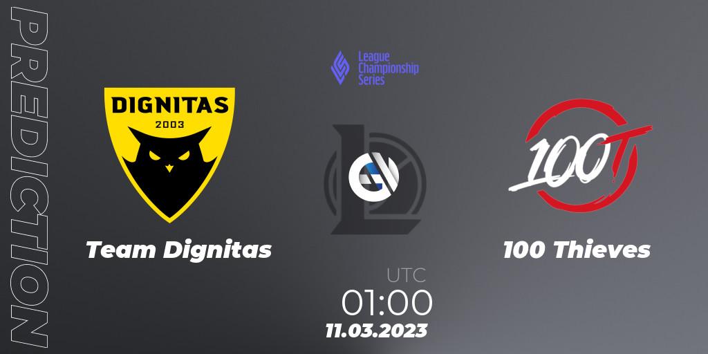 Team Dignitas - 100 Thieves: прогноз. 11.03.2023 at 01:00, LoL, LCS Spring 2023 - Group Stage