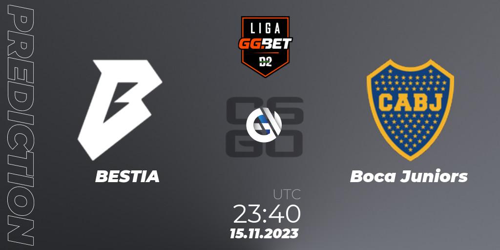 BESTIA - Boca Juniors: прогноз. 15.11.2023 at 23:40, Counter-Strike (CS2), Dust2 Brasil Liga Season 2