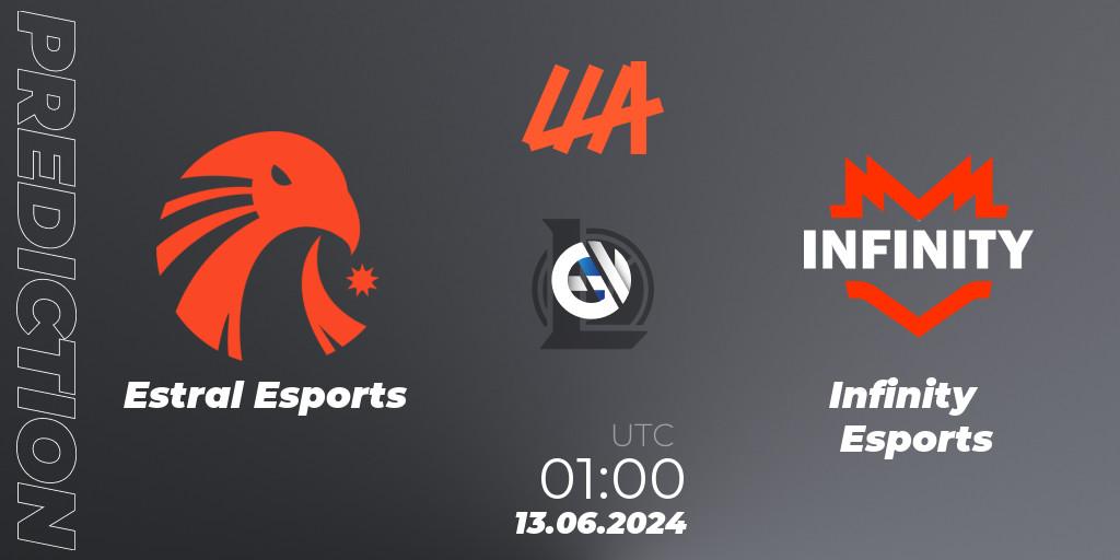 Estral Esports - Infinity Esports: прогноз. 13.06.2024 at 01:00, LoL, LLA Closing 2024 - Group Stage