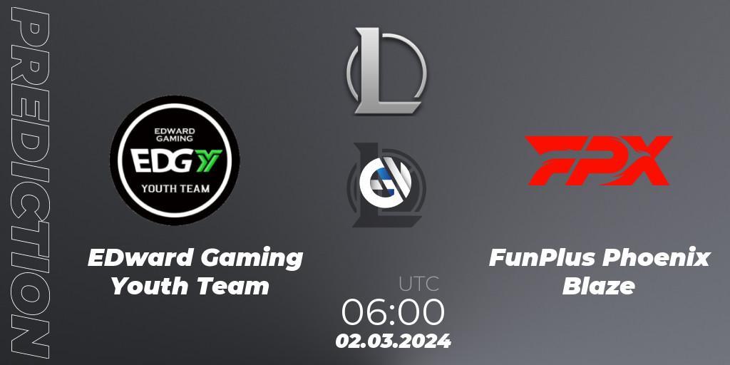 EDward Gaming Youth Team - FunPlus Phoenix Blaze: прогноз. 02.03.2024 at 06:00, LoL, LDL 2024 - Stage 1