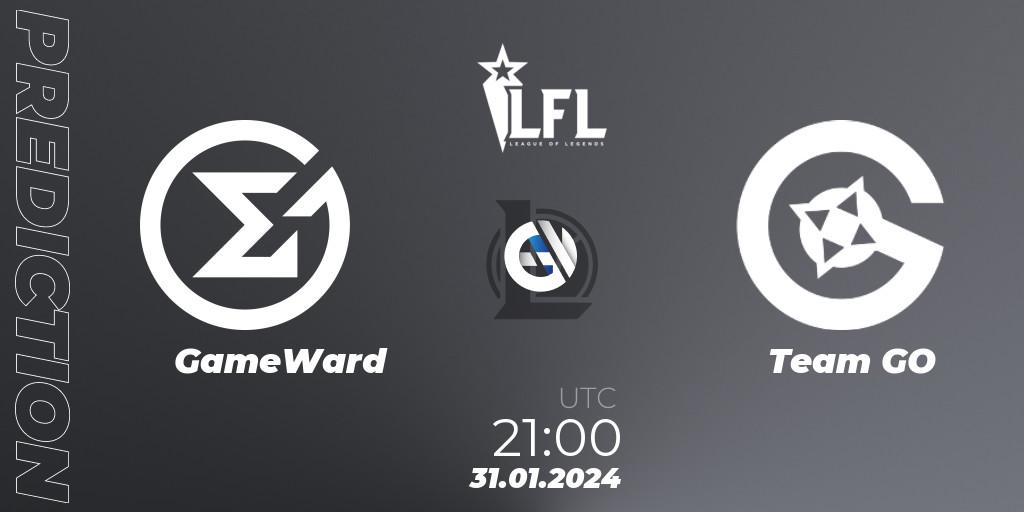 GameWard - Team GO: прогноз. 31.01.2024 at 21:00, LoL, LFL Spring 2024