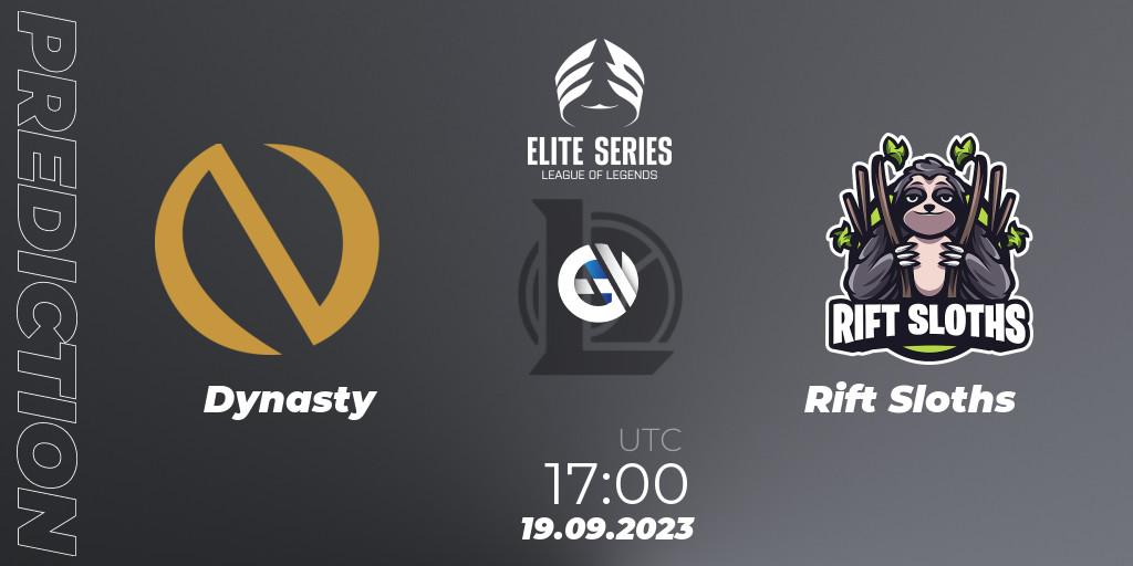 Dynasty - Rift Sloths: прогноз. 19.09.2023 at 17:00, LoL, Elite Series Relegation 2023