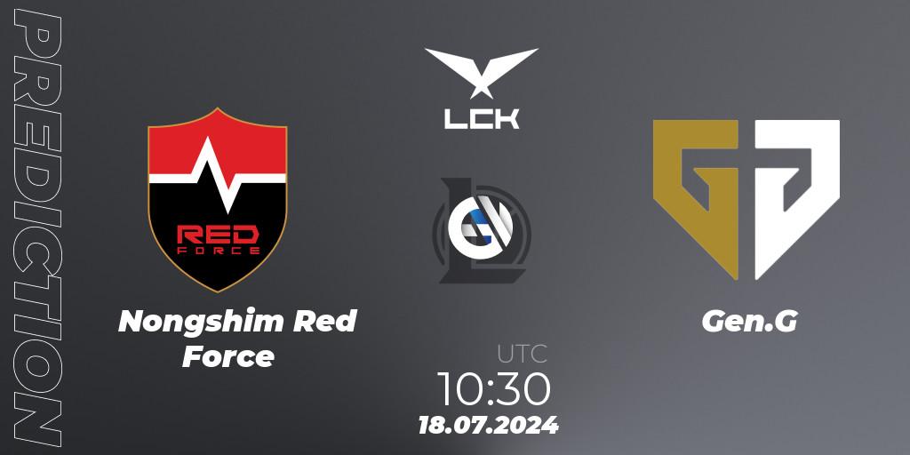 Nongshim Red Force - Gen.G: прогноз. 18.07.2024 at 10:30, LoL, LCK Summer 2024 Group Stage