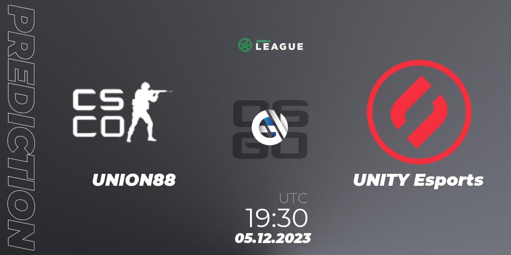 UNION88 - UNITY Esports: прогноз. 05.12.2023 at 19:30, Counter-Strike (CS2), ESEA Season 47: Main Division - Europe