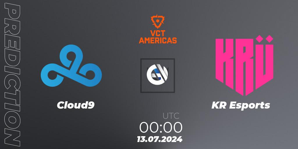 Cloud9 - KRÜ Esports: прогноз. 13.07.2024 at 00:00, VALORANT, VALORANT Champions Tour 2024: Americas League - Stage 2 - Group Stage
