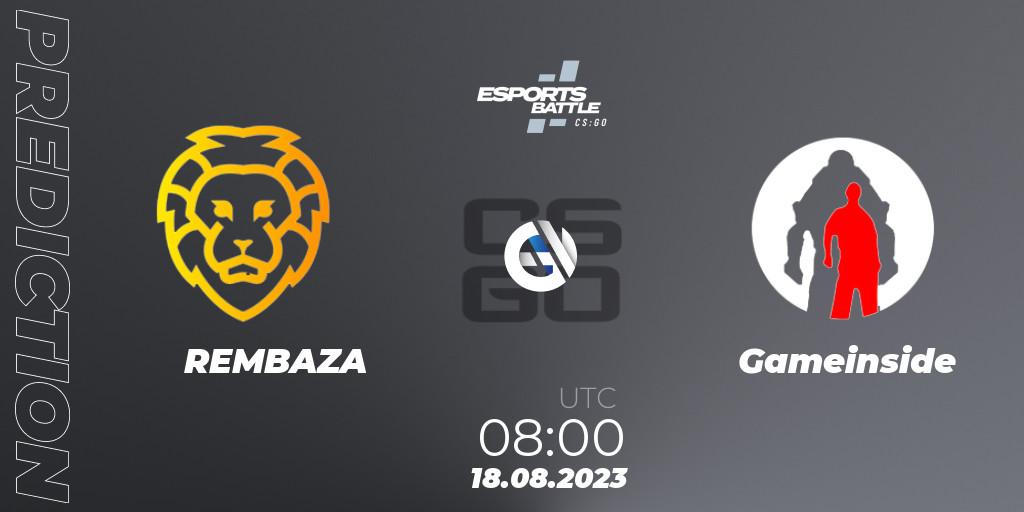 REMBAZA - Gameinside: прогноз. 18.08.23, CS2 (CS:GO), ESportsBattle Season 27