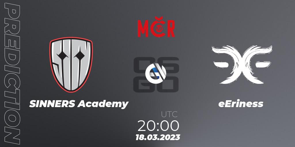 SINNERS Academy - eEriness: прогноз. 18.03.2023 at 20:00, Counter-Strike (CS2), Tipsport Cup Prague Spring 2023: Closed Qualifier