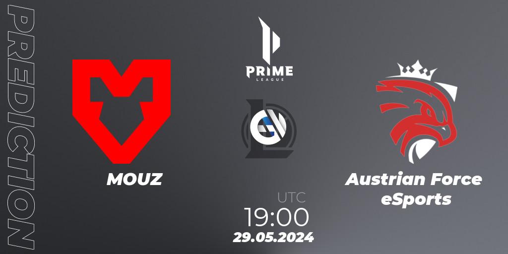 MOUZ - Austrian Force eSports: прогноз. 29.05.2024 at 19:00, LoL, Prime League Summer 2024