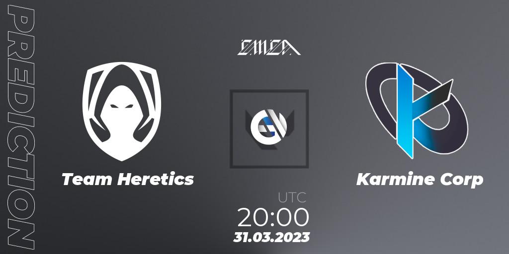 Team Heretics - Karmine Corp: прогноз. 31.03.23, VALORANT, VCT 2023: EMEA League - Regular Season