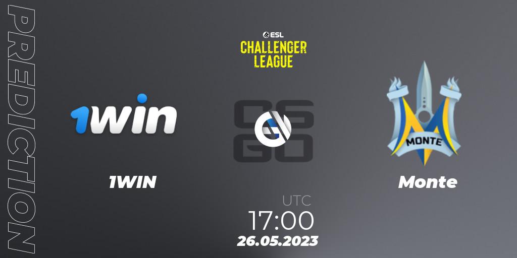 1WIN - Monte: прогноз. 26.05.23, CS2 (CS:GO), ESL Challenger League Season 45: Europe