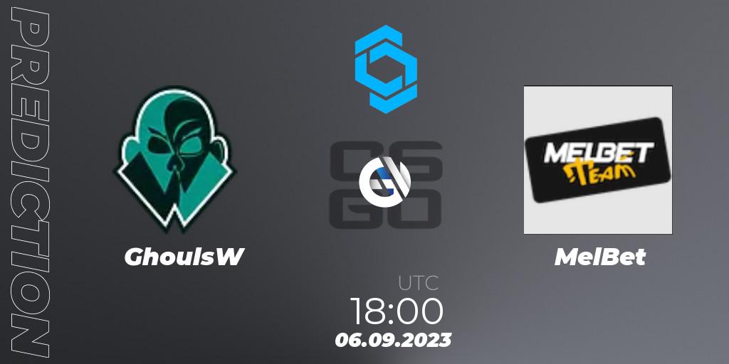 GhoulsW - MelBet: прогноз. 06.09.2023 at 18:20, Counter-Strike (CS2), CCT East Europe Series #2: Closed Qualifier