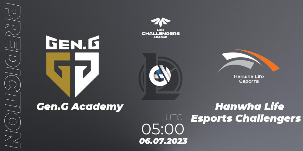 Gen.G Academy - Hanwha Life Esports Challengers: прогноз. 06.07.23, LoL, LCK Challengers League 2023 Summer - Group Stage