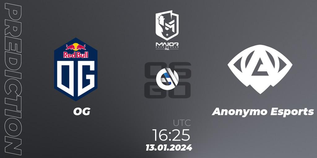 OG - Anonymo Esports: прогноз. 13.01.24, CS2 (CS:GO), PGL CS2 Major Copenhagen 2024 Europe RMR Open Qualifier 3