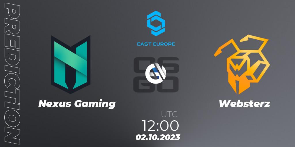 Nexus Gaming - Websterz: прогноз. 02.10.23, CS2 (CS:GO), CCT East Europe Series #3: Closed Qualifier