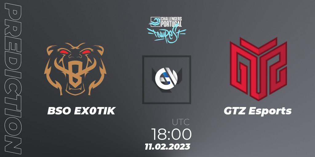 BSO EX0TIK - GTZ Esports: прогноз. 11.02.23, VALORANT, VALORANT Challengers 2023 Portugal: Tempest Split 1