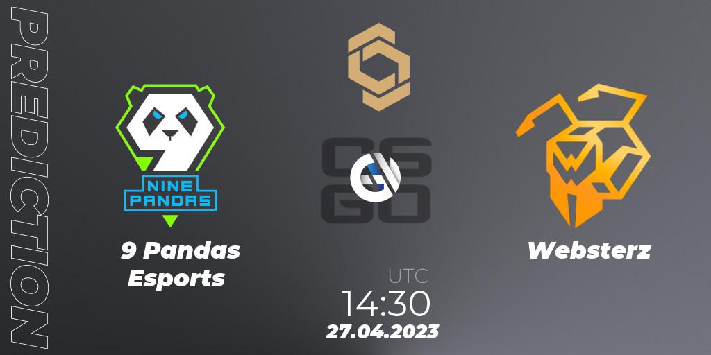 9 Pandas Esports - Websterz: прогноз. 27.04.2023 at 14:30, Counter-Strike (CS2), CCT South Europe Series #4