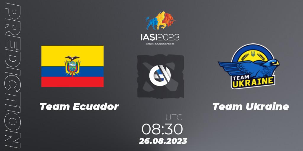 Team Ecuador - Team Ukraine: прогноз. 26.08.23, Dota 2, IESF World Championship 2023
